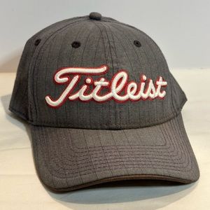 Titleist gray golf baseball hat embroidered red & white lettering. NWOT.